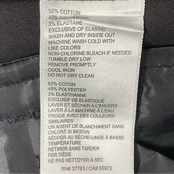 Rafaella Curvy Crop Pants Women's Size 4 Black Business Casual Travel Stretch - Picture 8 of 11